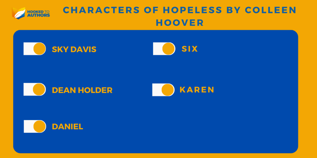 Characters of Hopeless by Colleen Hoover
