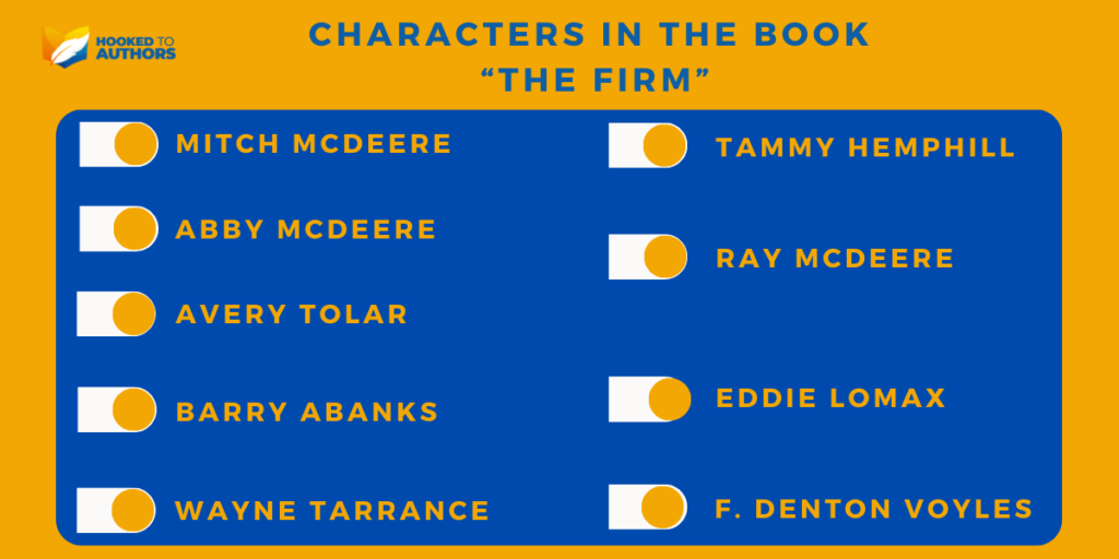 Characters in the book The Firm